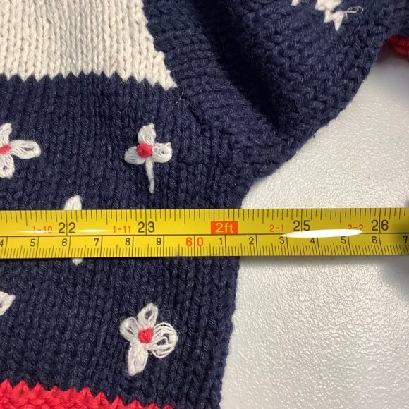 NWT Vintage Stitches in Time 90s Cardigan Women’s 1X Patriotic Granny Core USA - Picture 8 of 12